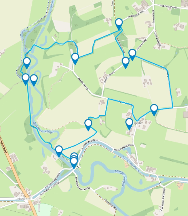 Wandelroute blauw