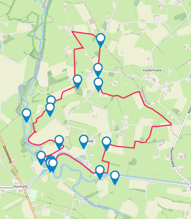 Wandelroute rood